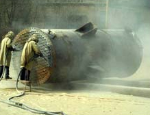 预热器喷砂除锈