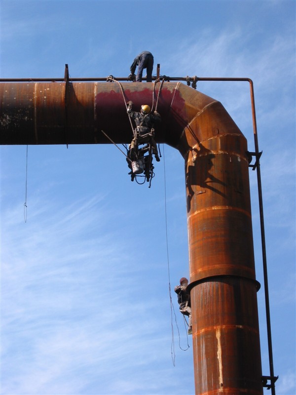 昆钢三烧除尘器管道防腐